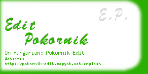 edit pokornik business card